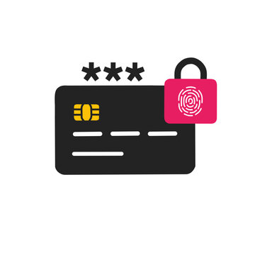 Credit card with lock secure payment