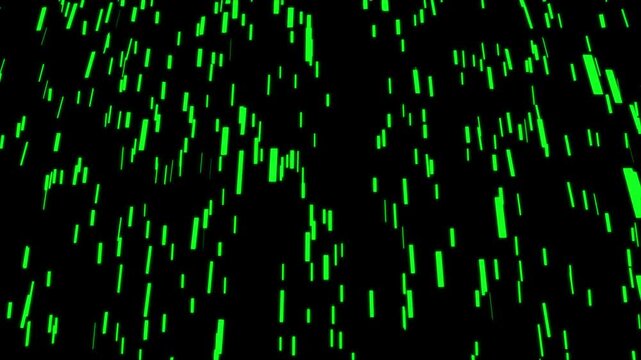 Raining binary code background. Abstract backdrop for technology footage concept