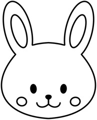 귀여운 토끼 얼굴 캐릭터 © 지호 허