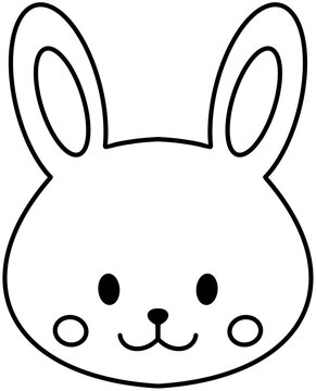 귀여운 토끼 얼굴 캐릭터