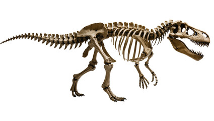 Tyrannosaurus Rex skeleton fossil, ancient predator dinosaur bones © Niklas