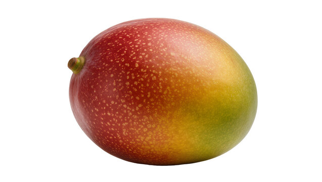 Ripe mango fruit with red, yellow and green skin