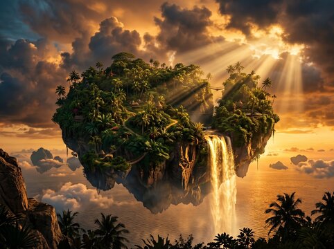 Floating Tropical Islands