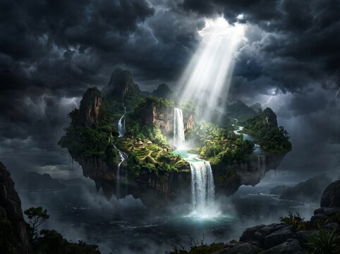 Floating Tropical Islands