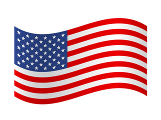 Fototapeta premium USA flag close up. American flag over transparent background png illustration
