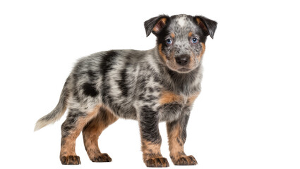Fototapeta premium Australian Cattle Dog puppy with blue eyes and speckled coat