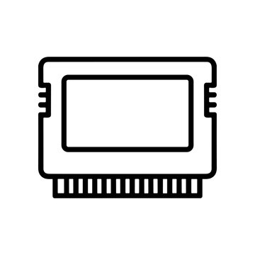 Computer Memory Card Module Closeup.