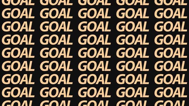 looping video background with flashing goal text