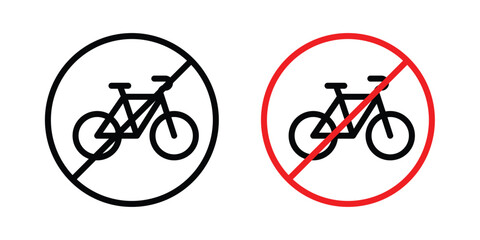 Fototapeta premium Bicycle prohibition sign