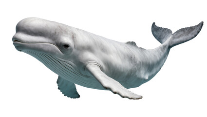 Beluga whale swimming white whale, marine mammal © Johanna