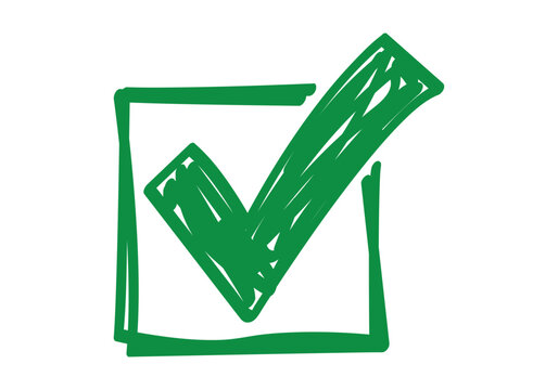 Marca de verificaci&oacute;n verde dentro de una casilla
