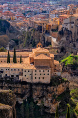 Naklejka premium Spain. Cuenca. Castile La Mancha. Summer tourism and travel in Spain. Spanish Architecture and History. 