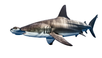 Fototapeta premium Hammerhead Shark Swimming Underwater