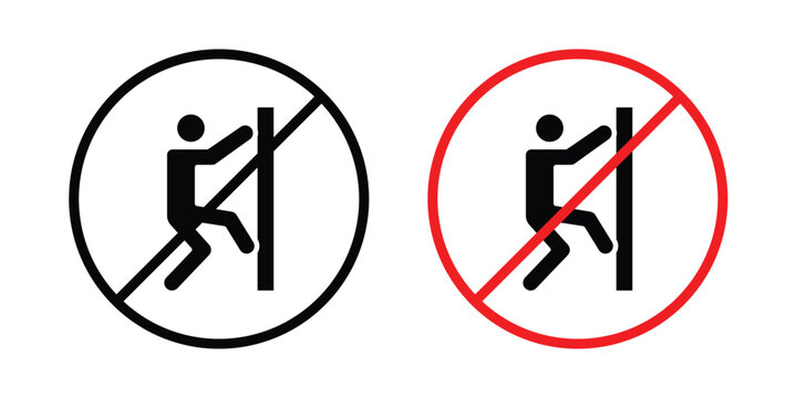 Do not climb sign