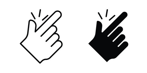 Obraz premium Finger snapping icon
