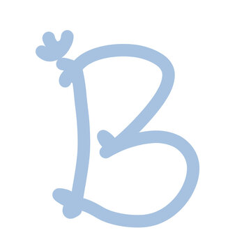 abcd handwriting in blue colour