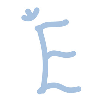 abcd handwriting in blue colour