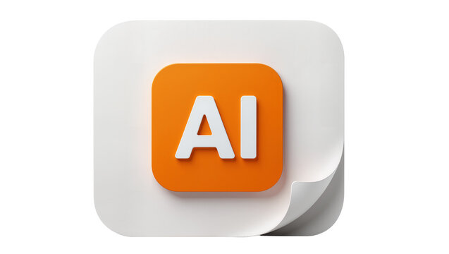 Adobe Illustrator AI logo icon 3D render