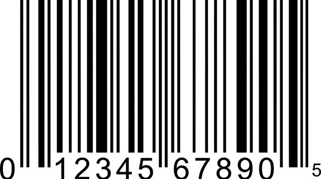 Upc barcode with numbers retail product identification code
