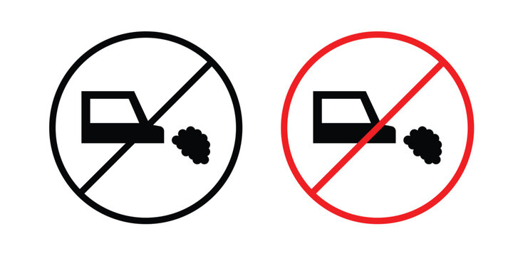 No exhaust gases sign