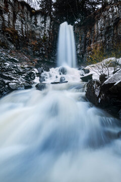 Cascade de Gu&eacute;ry en hiver, Massif central (63), Auvergne, Puy de D&ocirc;me