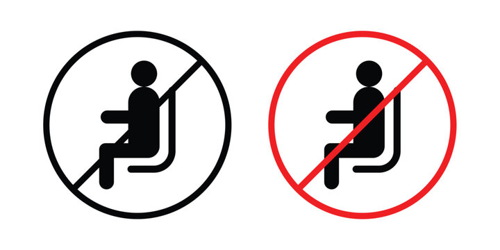 No sitting sign