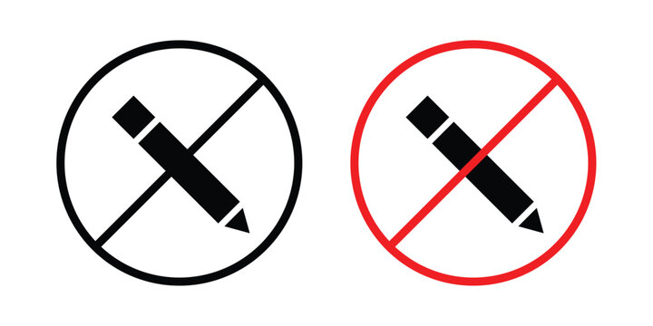No writing sign