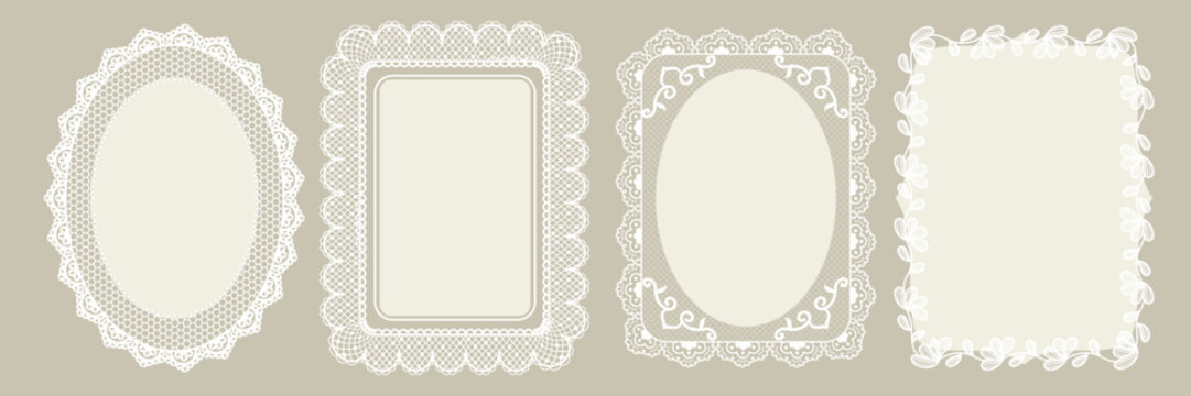 Coquette bow frame set, vintage romantic decorative border, Elegant grandmillennial and whimsical style element with cute ribbons. perfect for baby shower , wedding invitation cards, scrapbooking.