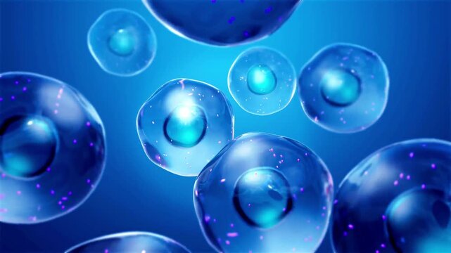 Healthy cells with mitochondria Cellular Metabolism Animation and Microscopic Organelles Energy Production in 4K Ultra HD footage
