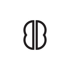 Logo design graphic creative premium concept vector stock initial letter B or BB font line art motif pattern flip connect. Related typography monogram. © BayuPandu
