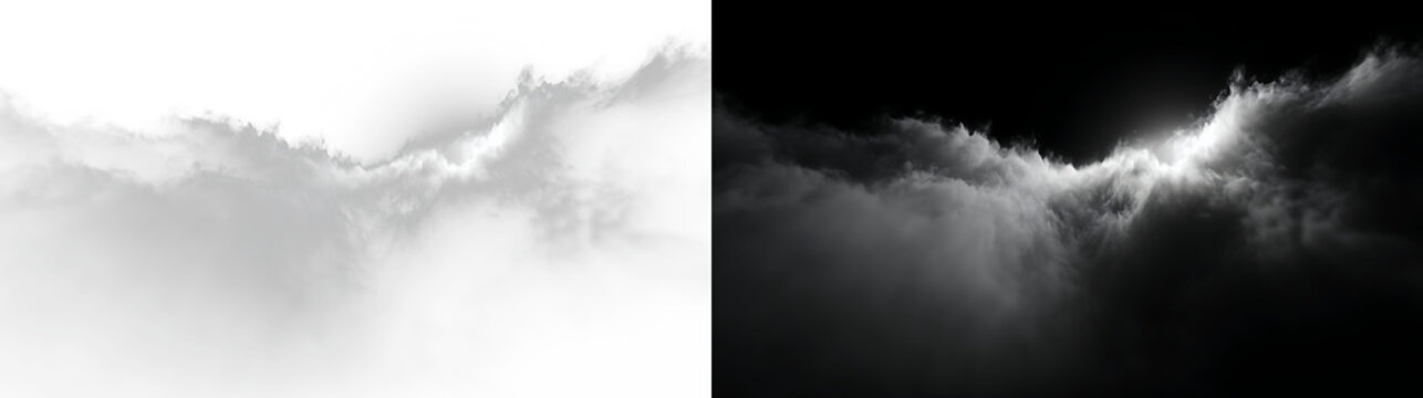 Natural cloud formation for compositing and photobashing PNG