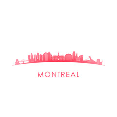 Obraz premium Montreal skyline silhouette. Vector design colorful illustration