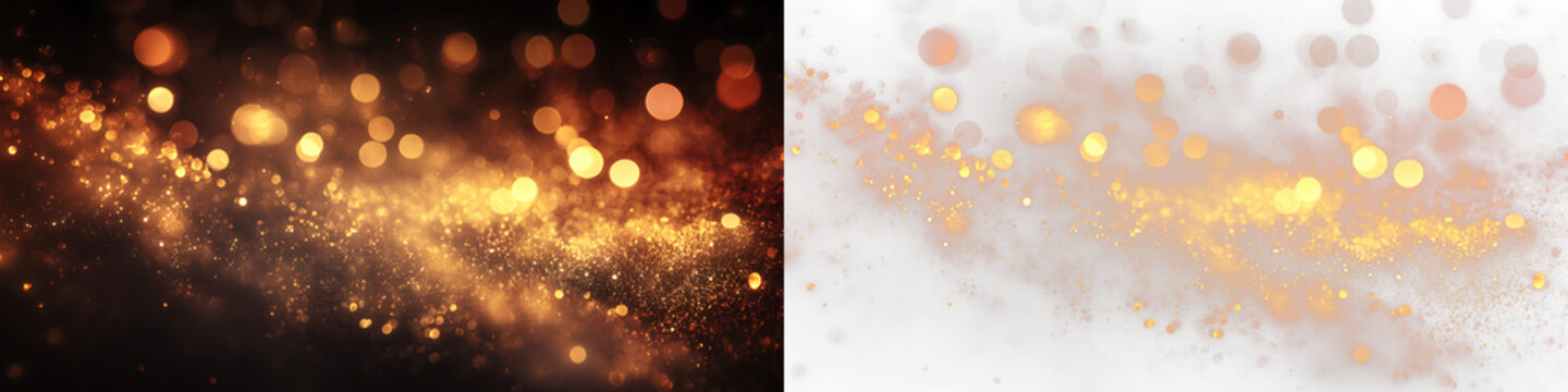 Luxury sparkle circles with floating light particles PNG