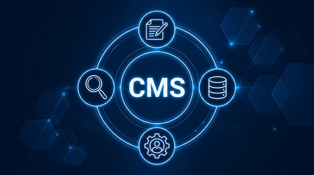 CMS acronym, compliance management system concept, compliance software enables manufacturers to manage processes for communicating, monitoring, and documenting diverse compliance activities