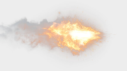 Explosive flame cloud with black smoke effect PNG © Татьяна Куриленко