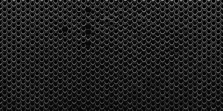 Hexagonal honeycomb pattern dark gray and black vector illustration