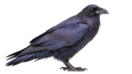 Obraz premium Dark purple raven bird with iridescent feathers
