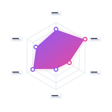 Gradient Polygon Vector Illustration with Connected Nodes