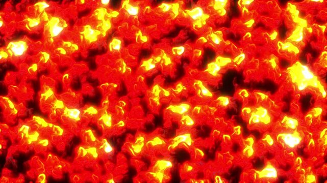 Abstract molten lava background  with glowing red heat and burning magma textures