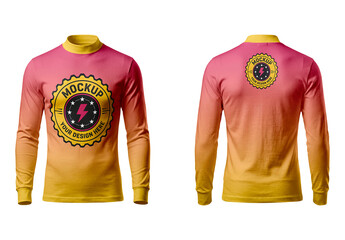 T Shirt Neck Long Sleeve Top Mockup