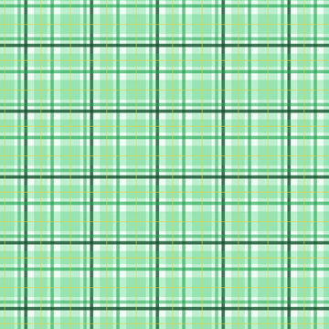 Seamless Green Plaid Pattern Vector Background
