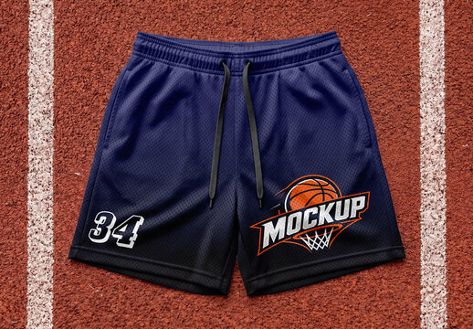 Athletic Mesh Shorts Mockup