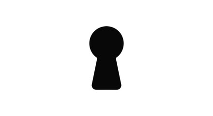 keyhole silhouette on white background lock security © Nasima