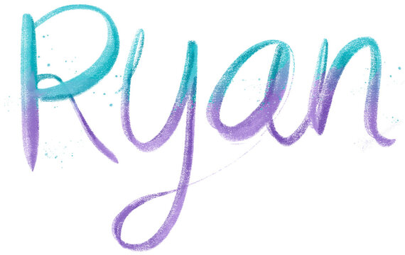 Ryan png name script font
