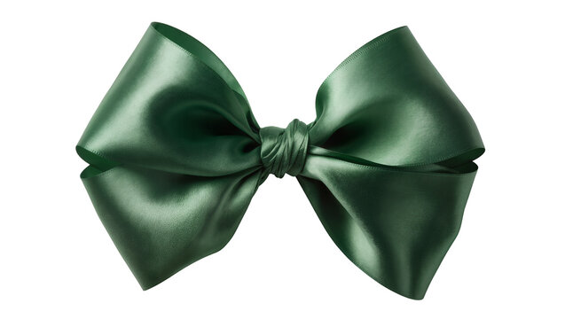 Satin green bow knot ribbon decoration