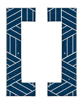 Png square brackets geometric Japanese inspired pattern font