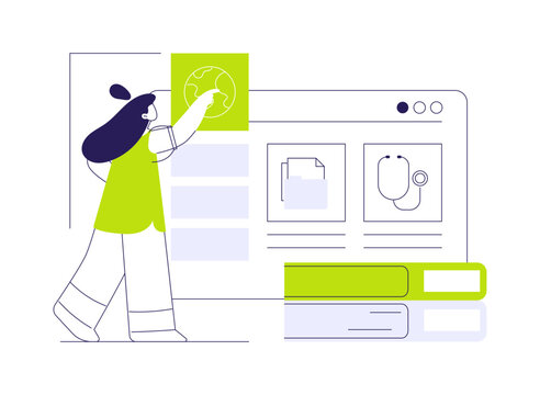 Choosing courses isolated cartoon vector illustrations.