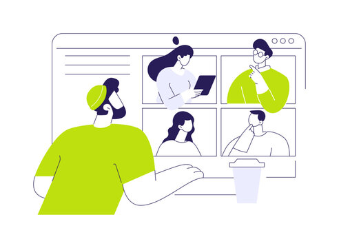 Online discussion isolated cartoon vector illustrations.