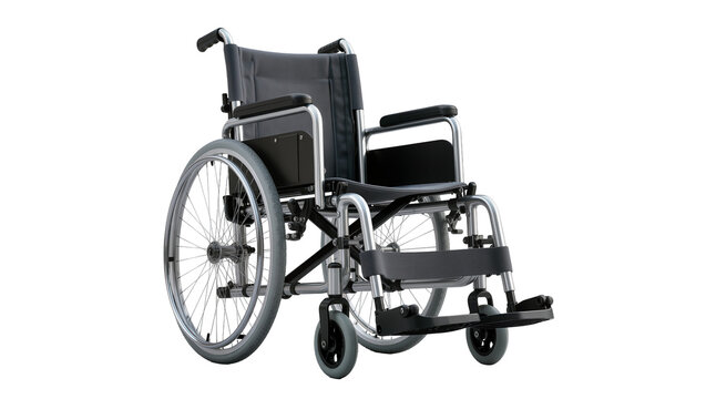 Medical wheelchair with large spoked wheels and armrests