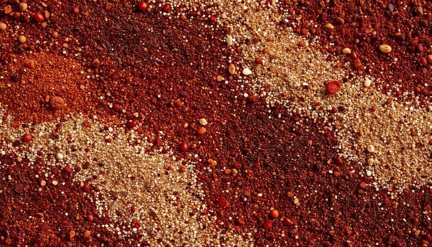 Assorted Ground Spices Texture Closeup in Warm Tones.